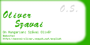 oliver szavai business card