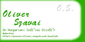 oliver szavai business card